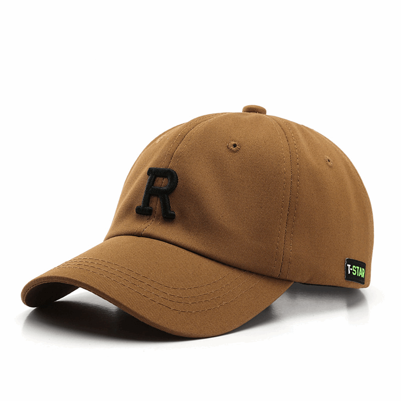 Gorra  béisbol ajustable con bordado de letra R unisex