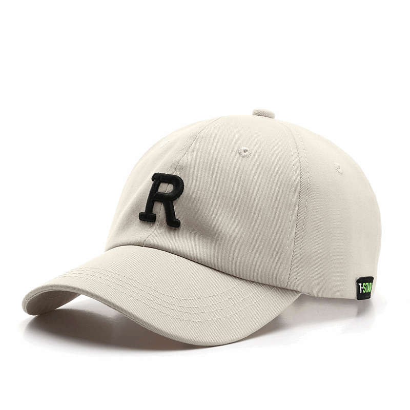 Gorra  béisbol ajustable con bordado de letra R unisex