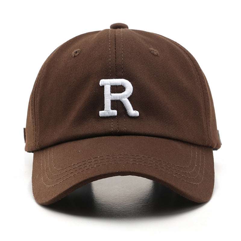 Gorra  béisbol ajustable con bordado de letra R unisex